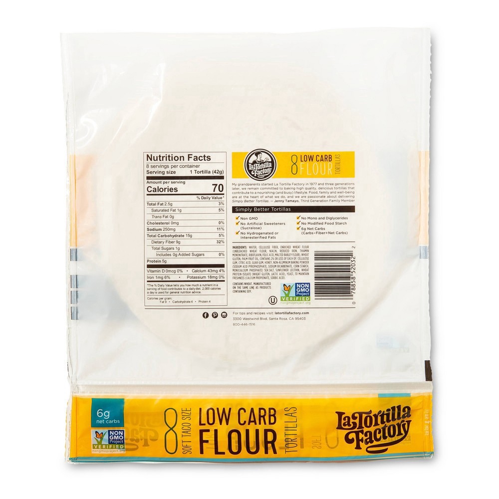 slide 2 of 3, La Tortilla Factory Flour Tortillas, 8 ct