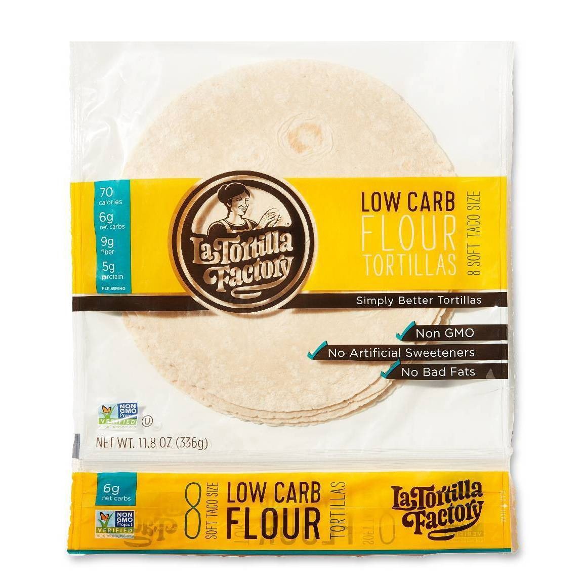 slide 1 of 3, La Tortilla Factory Flour Tortillas, 8 ct