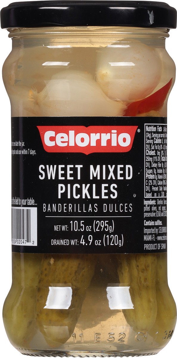 slide 4 of 13, Celorrio Sweet Mixed Pickles 10.5 oz, 10.5 oz