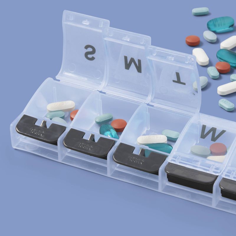 slide 2 of 3, Push Button Pill Planner - XL - up&up™, 1 ct