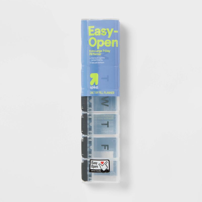 slide 1 of 3, Push Button Pill Planner - XL - up&up™, 1 ct