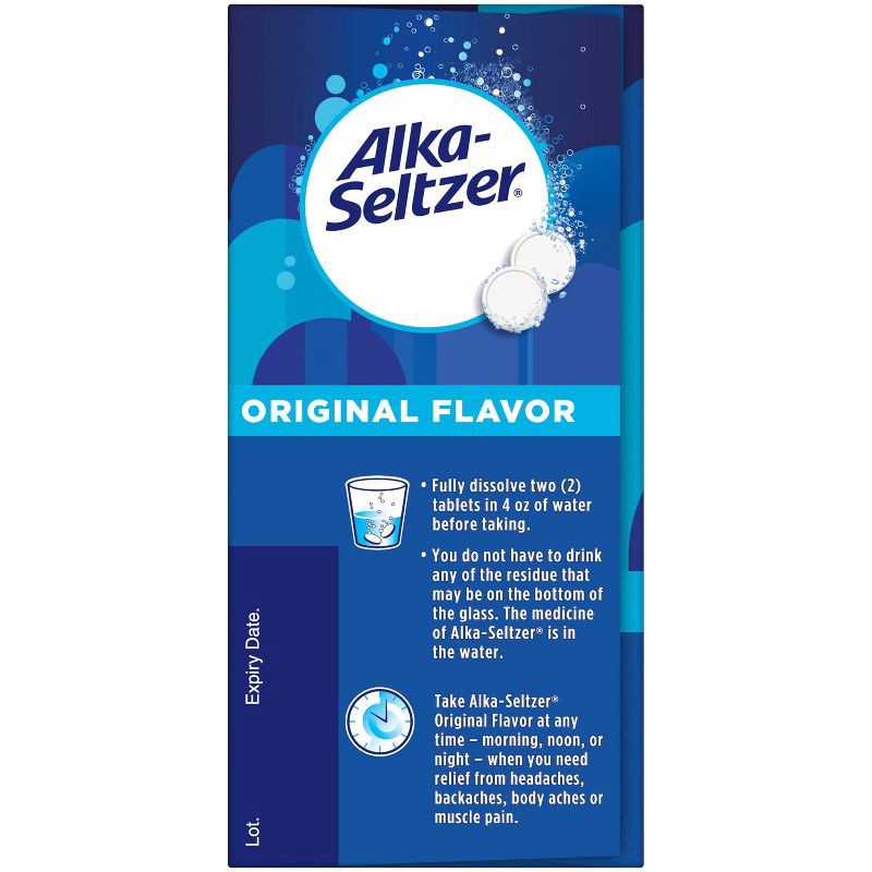 slide 2 of 9, Alka-Seltzer Fast relief of Headache, Muscle Aches and Body Aches Original Effervescent Tablets - 36ct, 36 ct