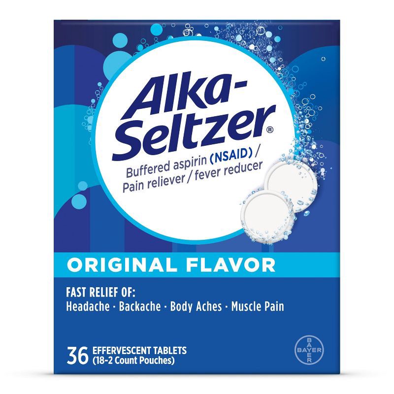 slide 1 of 9, Alka-Seltzer Fast relief of Headache, Muscle Aches and Body Aches Original Effervescent Tablets - 36ct, 36 ct