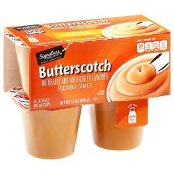 Signature Select Butterscotch Pudding Snack - 4-3.25 Oz