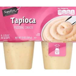 Signature Select Tapioca Pudding Snack - 4-3.25 Oz
