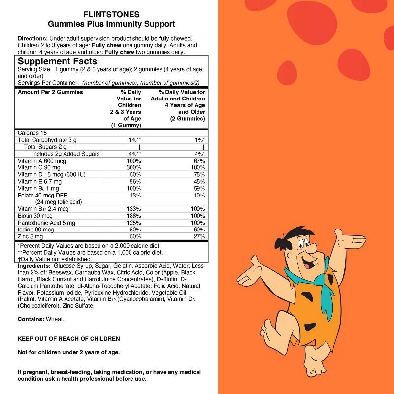slide 10 of 10, The Flintstones Gummies Plus Immunity Support - Assorted Fruit Flavor - 150ct, 150 ct