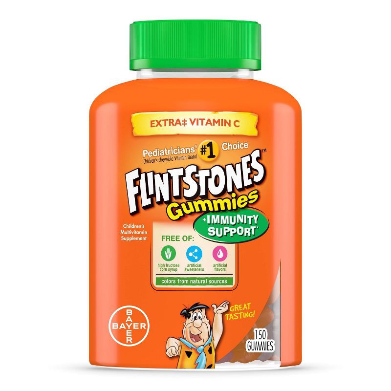 slide 1 of 10, The Flintstones Gummies Plus Immunity Support - Assorted Fruit Flavor - 150ct, 150 ct