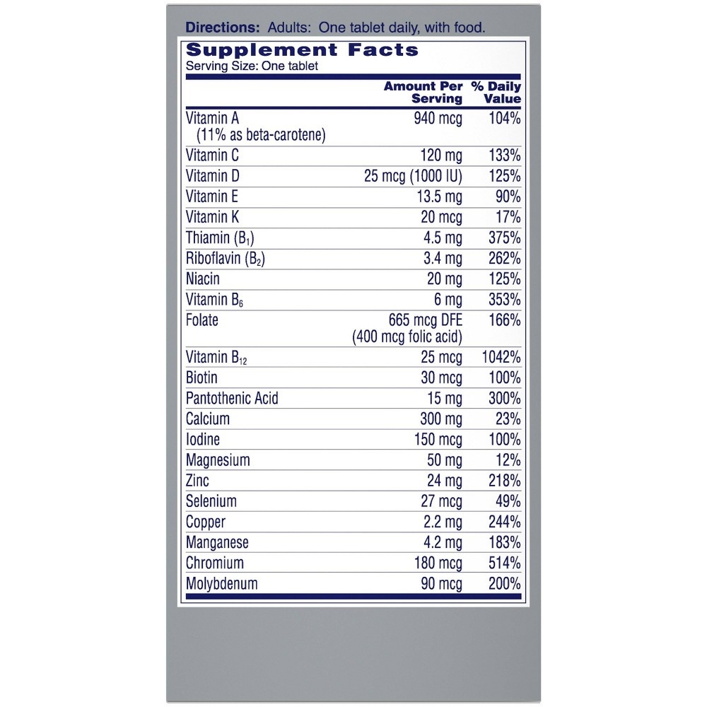 slide 4 of 7, One A Day Women's 50+ Health Advantage Multivitamin / Multimineral Dietary Supplement Tablets, 65 ct