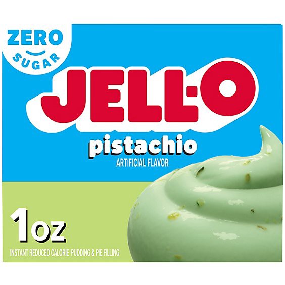 slide 1 of 8, Jell-O Pistachio Artificially Flavored Zero Sugar Instant Reduced Calorie Pudding & Pie Filling Mix - 1 Oz, 1 oz