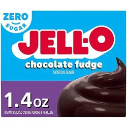Jell-O Chocolate Fudge Sugar Free & Fat Free Instant Pudding & Pie Filling Mix Box - 1.4 Oz