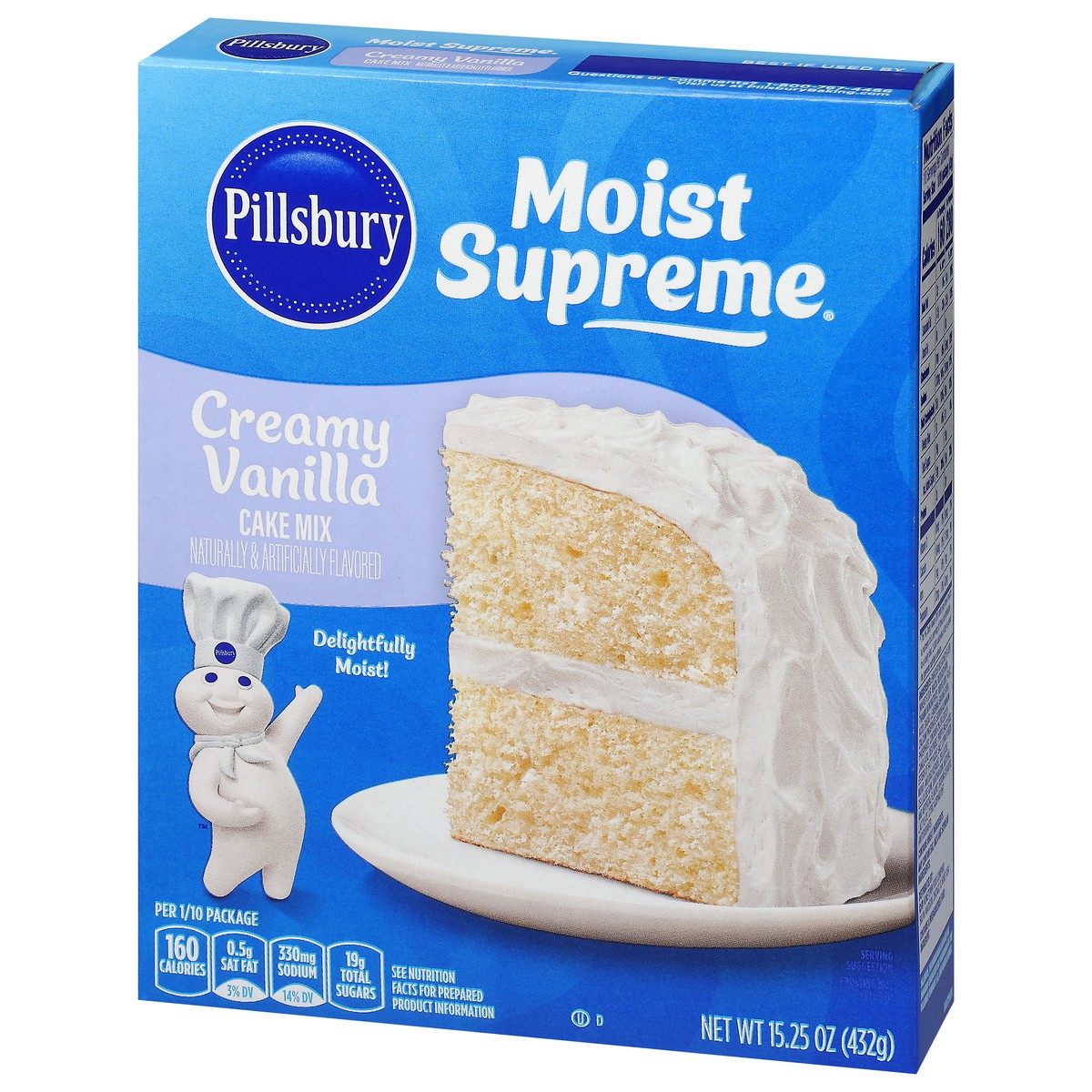 slide 11 of 13, Pillsbury Moist Supreme Creamy Vanilla Cake Mix 15.25 oz, 15.25 oz