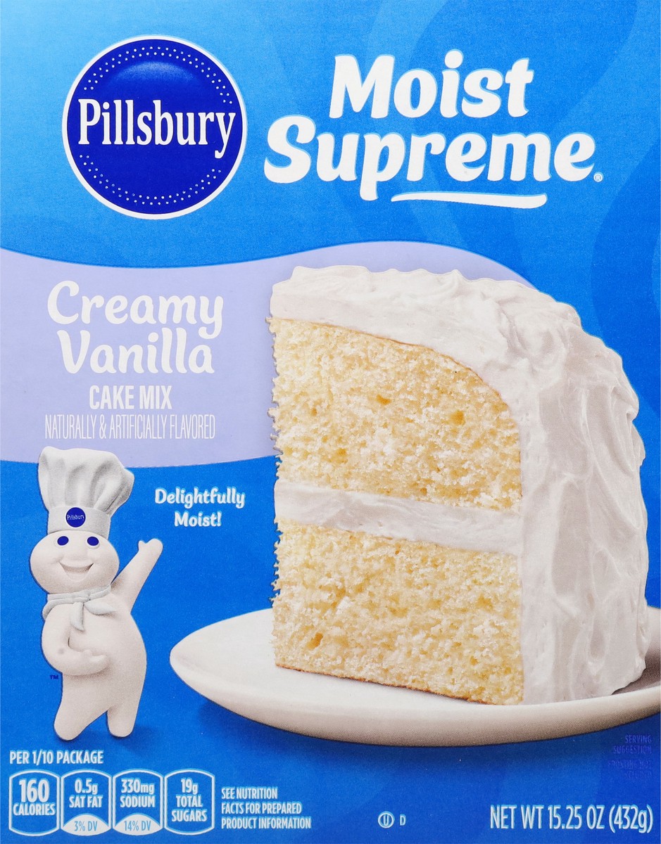 slide 6 of 13, Pillsbury Moist Supreme Creamy Vanilla Cake Mix 15.25 oz, 15.25 oz
