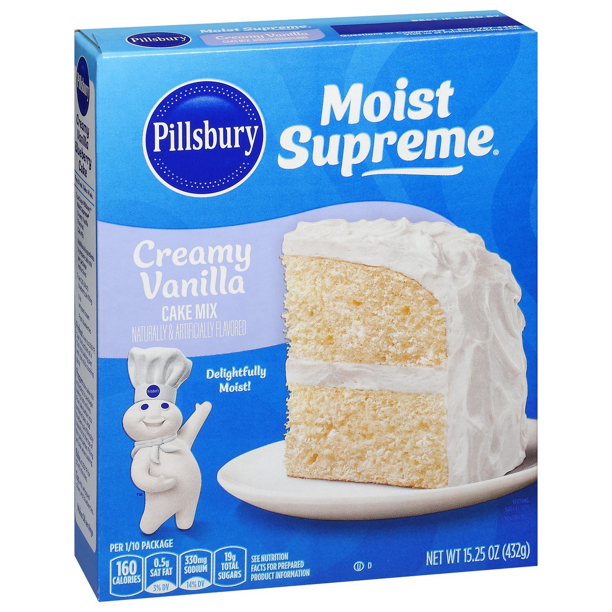 slide 12 of 13, Pillsbury Moist Supreme Creamy Vanilla Cake Mix 15.25 oz, 15.25 oz
