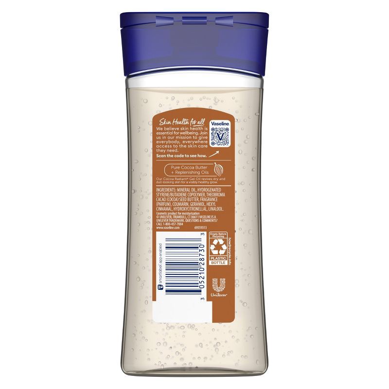 slide 2 of 6, Vaseline Intensive Care Cocoa Radiant Body Gel Oil for Glowing Skin - Scented - 6.8 fl oz, 6.8 fl oz