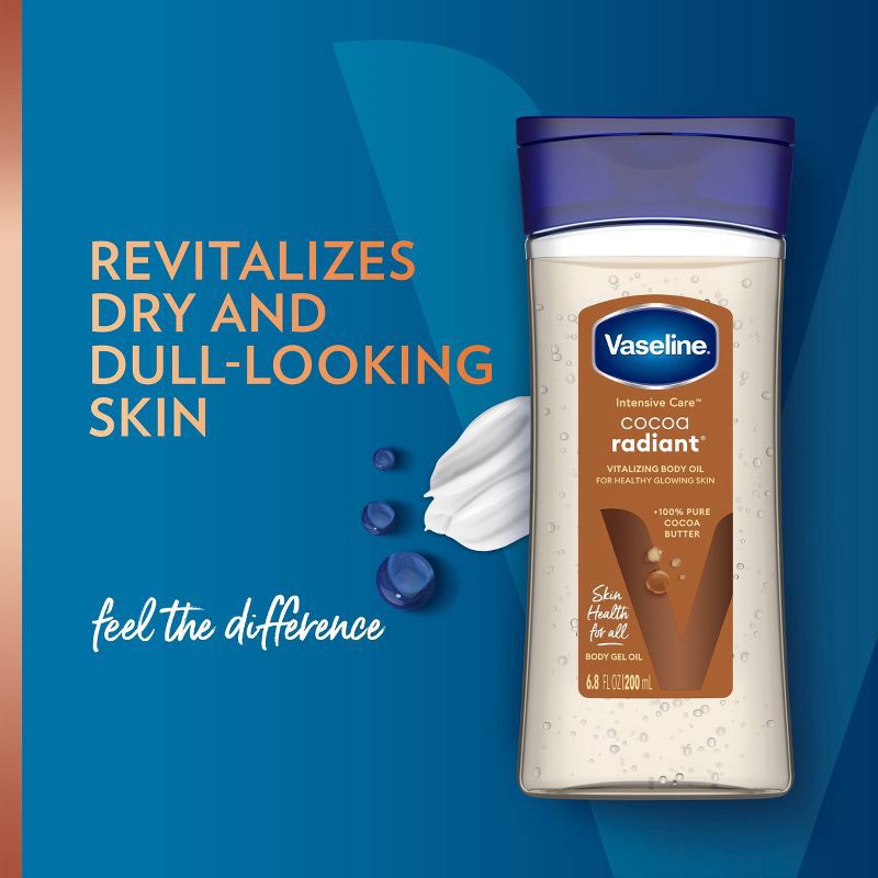 slide 3 of 6, Vaseline Intensive Care Cocoa Radiant Body Gel Oil for Glowing Skin - Scented - 6.8 fl oz, 6.8 fl oz