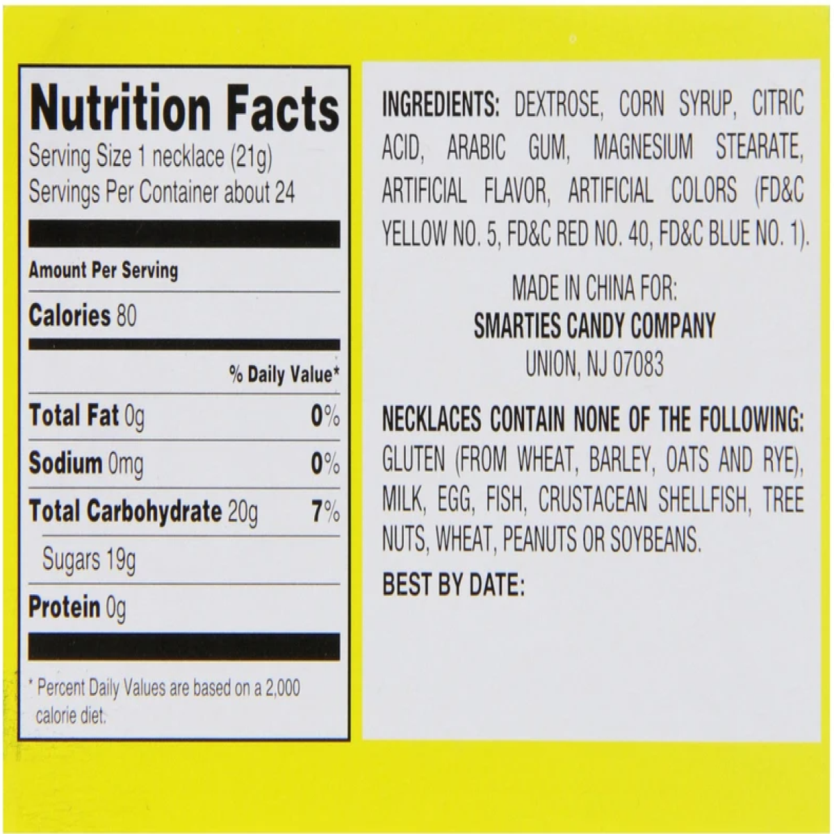 slide 2 of 2, Smarties Candy Necklace, The Original, 0.7 oz