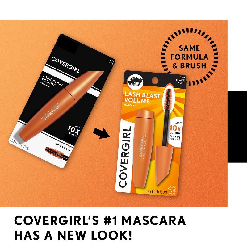 slide 4 of 11, COVERGIRL LashBlast Volume Mascara - 805 Black - 0.44 fl oz, 0.44 fl oz
