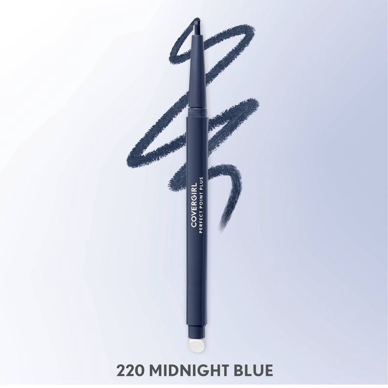 slide 2 of 8, COVERGIRL Perfect Point Plus Eyeliner Pencil - Midnight Blue - 0.008oz, 0.008 oz