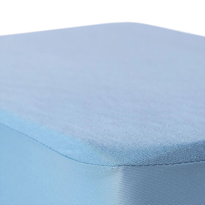 slide 1 of 3, BSensible Baby BSensible Natural Breathable Top Waterproof Fitted Crib Sheet Protector - Blue, 1 ct