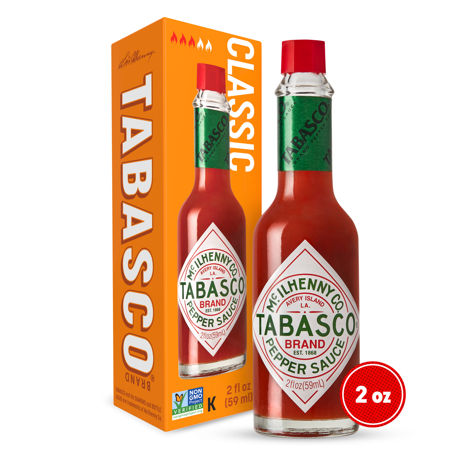 slide 1 of 5, Tabasco Pepper Sauce, 2 fl oz