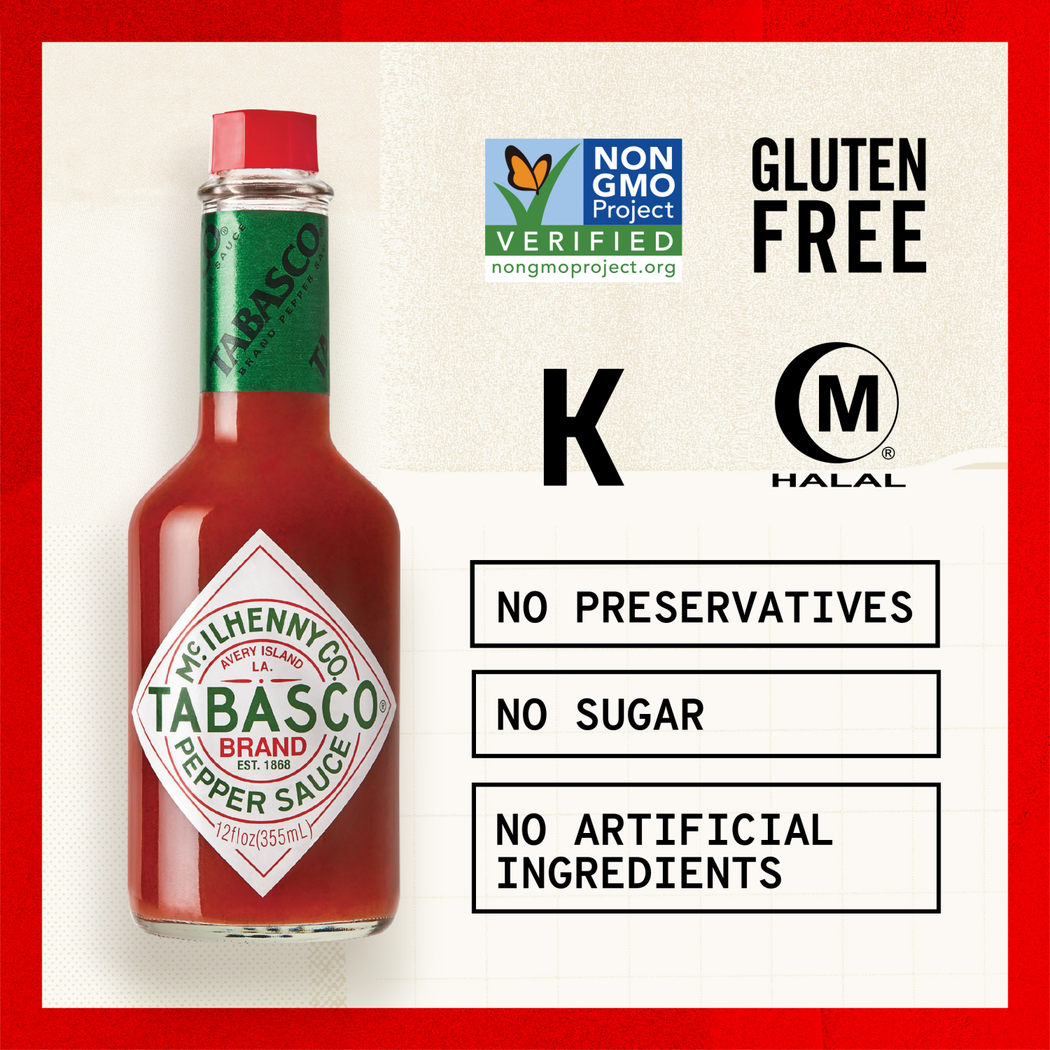 slide 8 of 8, Tabasco TABASCO Original Red Pepper Sauce, 12 oz, 12 fl oz