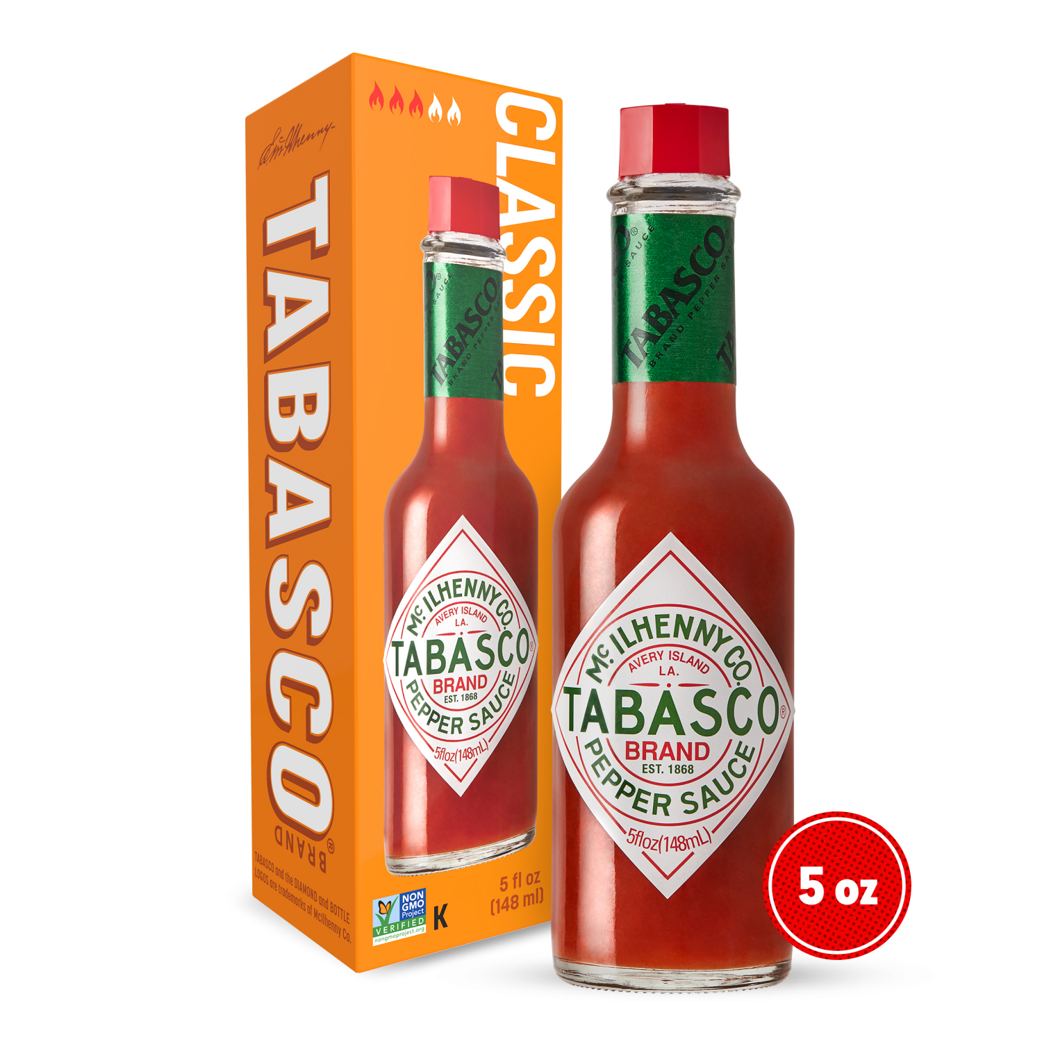 slide 1 of 5, Tabasco TABASCO Original Red Pepper Sauce, 5 oz, 5 oz