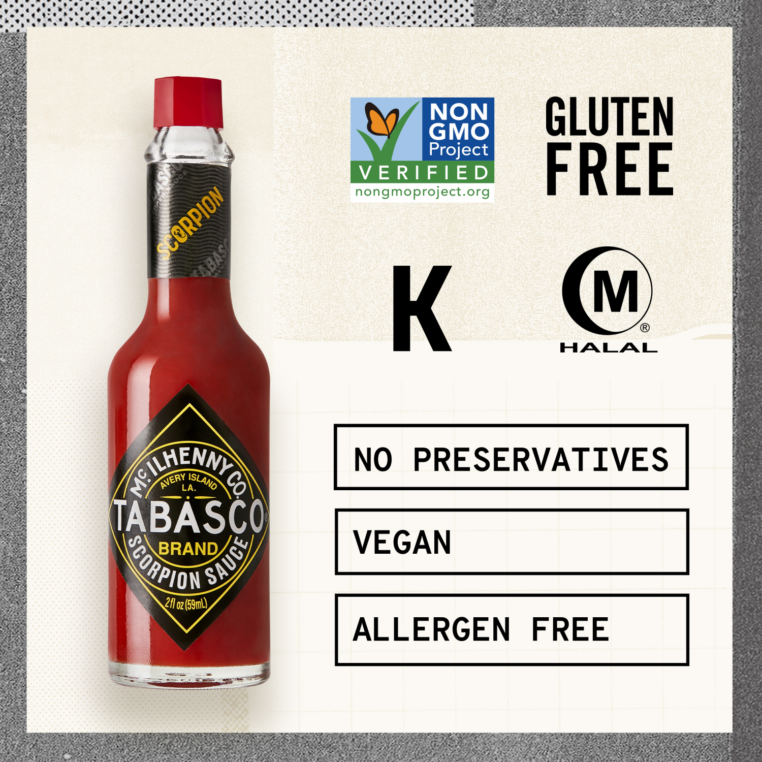 slide 5 of 5, Tabasco Scorpion Sauce, 2 oz