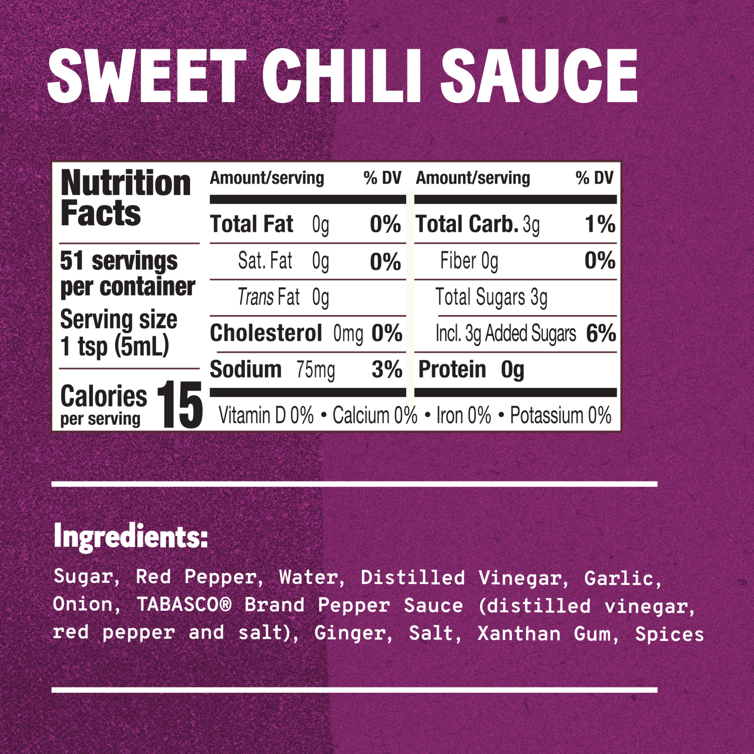 slide 2 of 8, TABASCOSweet Chili, 11 fl oz Squeezable Bottle, 11 oz