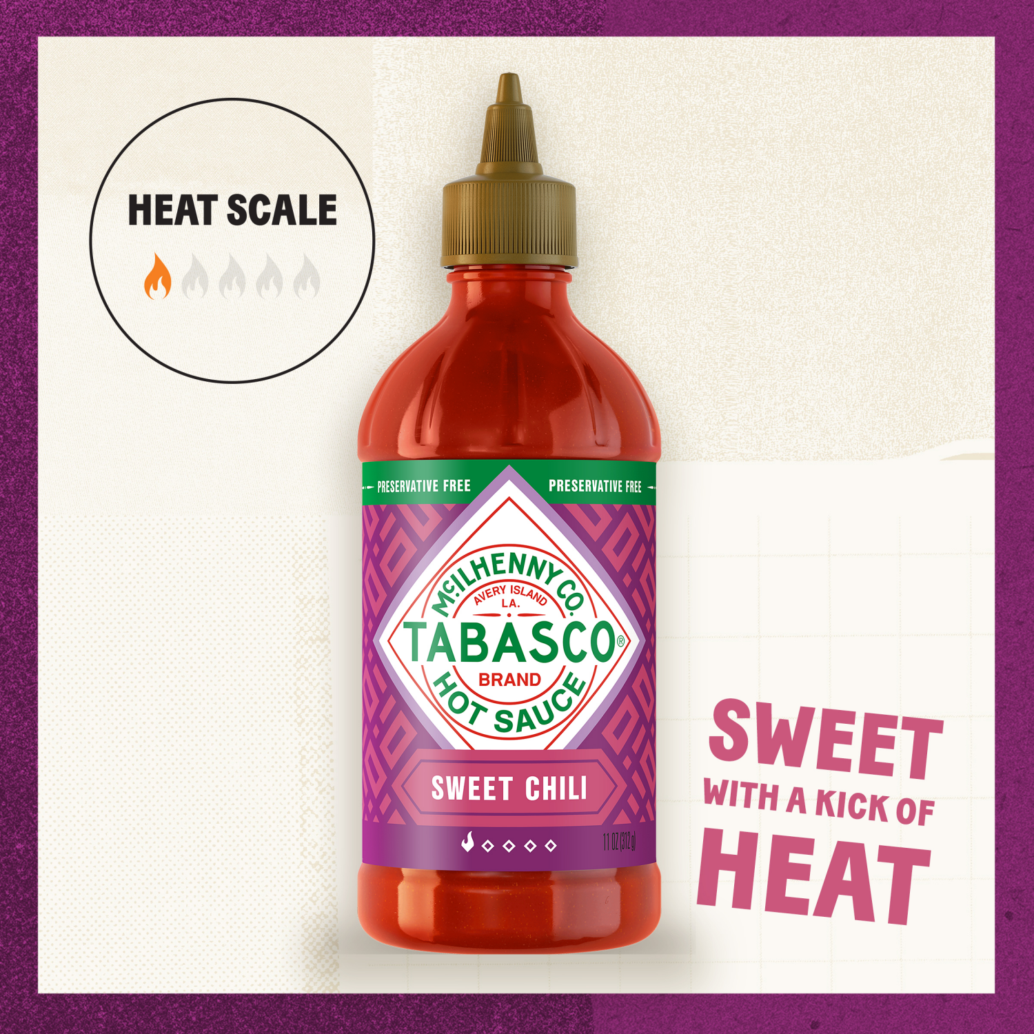 slide 6 of 8, TABASCOSweet Chili, 11 fl oz Squeezable Bottle, 11 oz