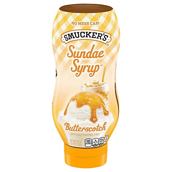 slide 1 of 1, Smuckers Sundae Syrup Flavored Butterscotch - 20 Oz, 20 oz