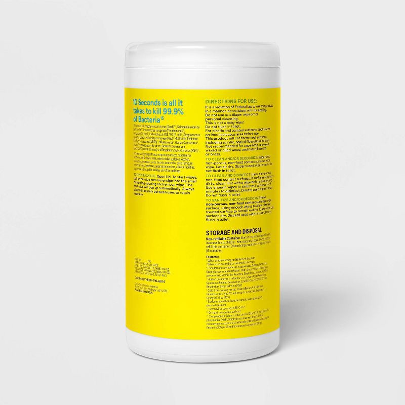 slide 3 of 3, Lemon Scent Disinfecting Wipes - 75ct - up&up™, 75 ct