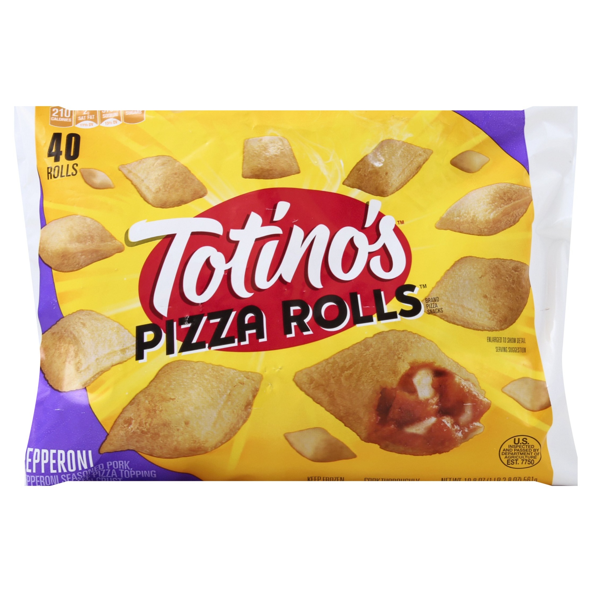 slide 1 of 1, Totino's Pepperoni Pizza Rolls, 40 ct