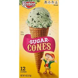 Keebler Ice Cream Cones Sugar 12 Count - 4 Oz