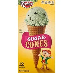 Keebler Ice Cream Cones Sugar 12 Count - 4 Oz