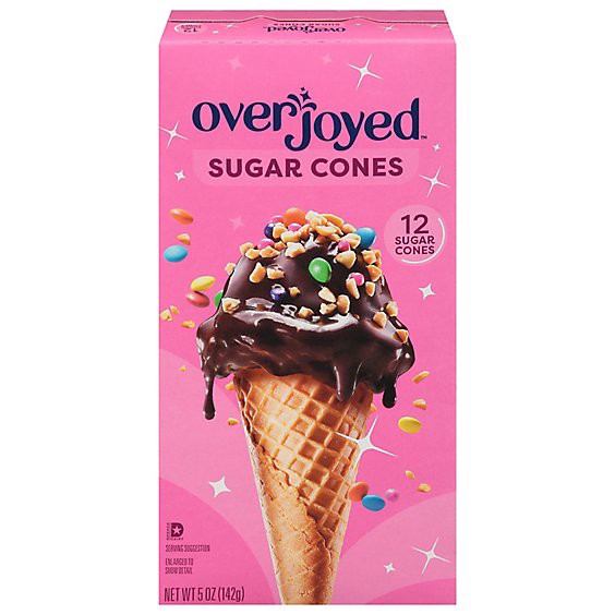 slide 1 of 1, Overjoyed Ice Cream Sugar Cone - 12 Count, 12 ct