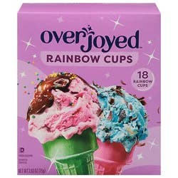 Overjoyed Rainbow Ice Cream Cups - 18 Count