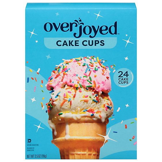 slide 1 of 1, Overjoyed/signature Select Cake Cups Lightly Sweetened 24 Count - 3.5 Oz, 24 ct