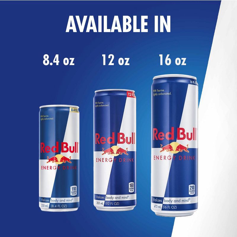 slide 5 of 11, Red Bull Energy Drink - 4pk/8.4 fl oz Cans, 4 ct; 8.4 fl oz