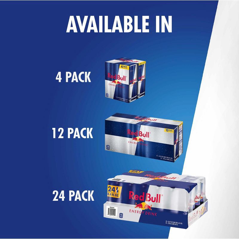 slide 6 of 11, Red Bull Energy Drink - 4pk/8.4 fl oz Cans, 4 ct; 8.4 fl oz