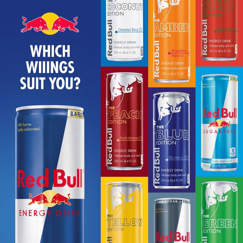 slide 7 of 11, Red Bull Energy Drink - 4pk/8.4 fl oz Cans, 4 ct; 8.4 fl oz