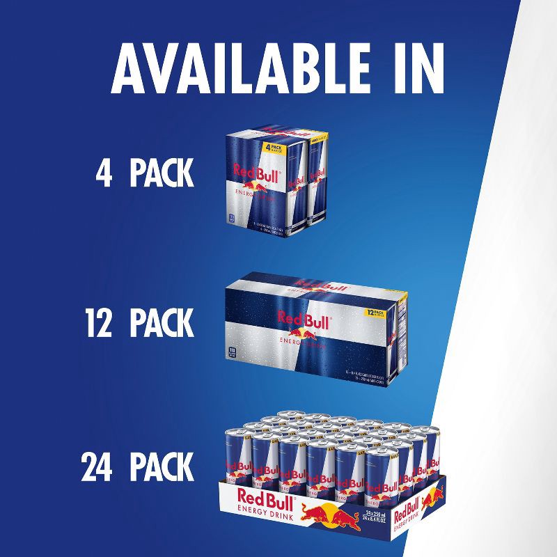 slide 8 of 11, Red Bull Energy Drink - 4pk/8.4 fl oz Cans, 4 ct; 8.4 fl oz