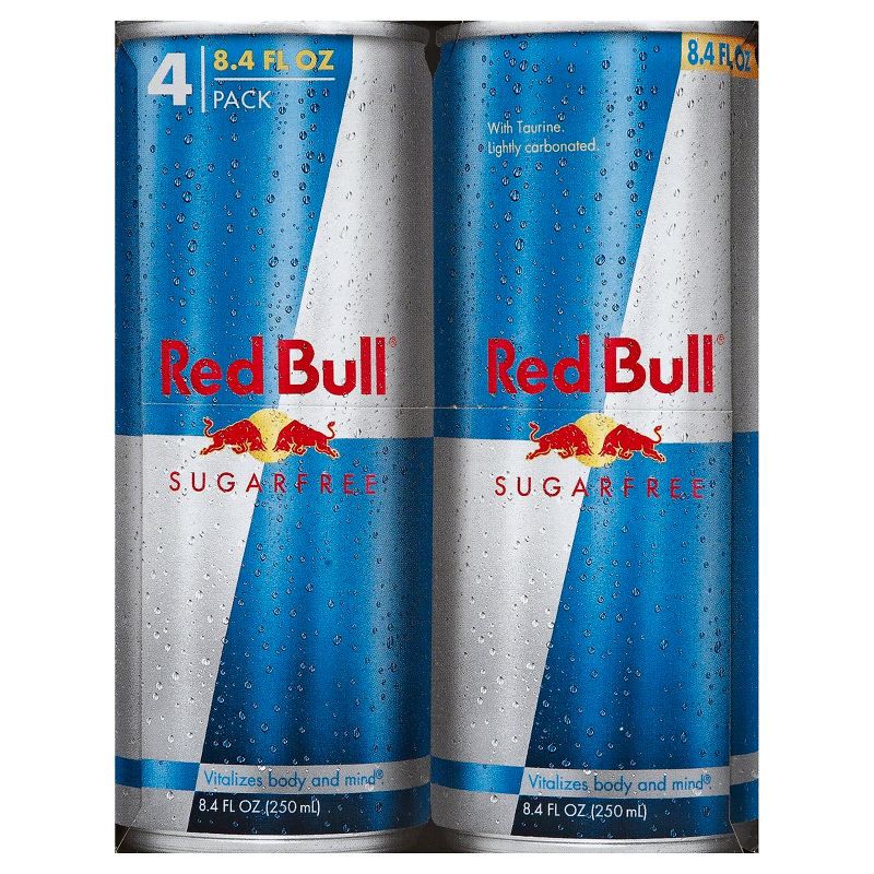 slide 9 of 12, Red Bull Sugar Free Energy Drink - 4pk/8.4 fl oz Cans, 4 ct; 8.4 fl oz