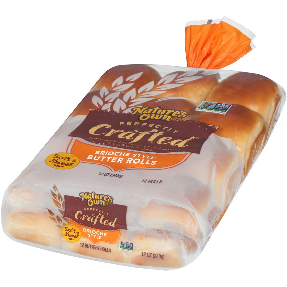 slide 7 of 8, Nature's Own Perfectly Crafted Brioche Style Butter Rolls 12 ea, 12 ct