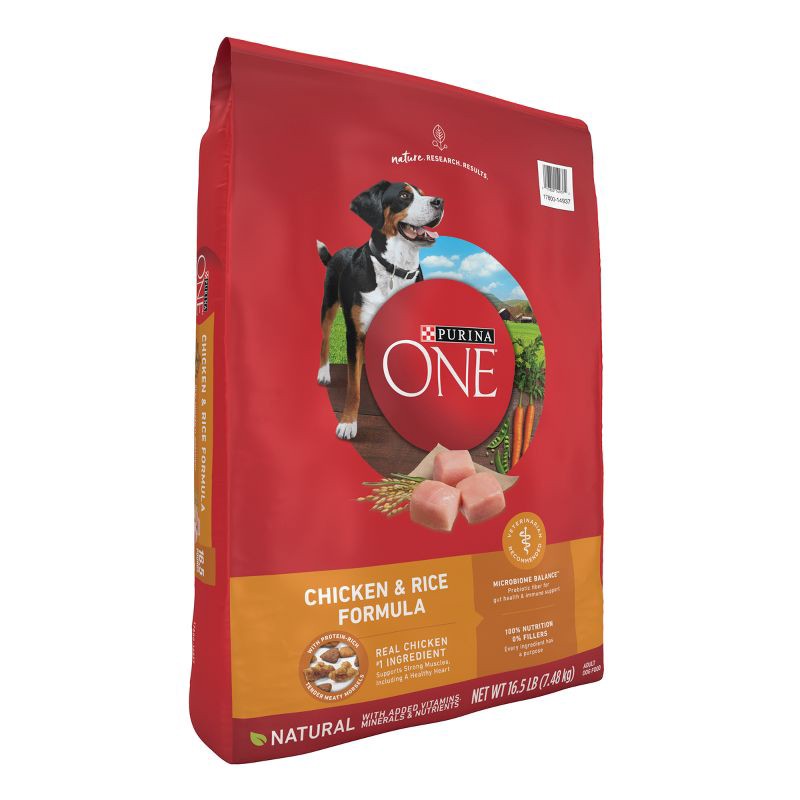 slide 4 of 7, Purina ONE SmartBlend Natural Dry Dog Food with Chicken & Rice - 16.5lbs, 16.5 lb