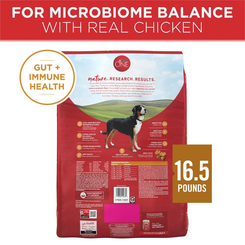 slide 8 of 9, Purina ONE SmartBlend Natural Dry Dog Food with Chicken & Rice - 16.5lbs, 16.5 lb