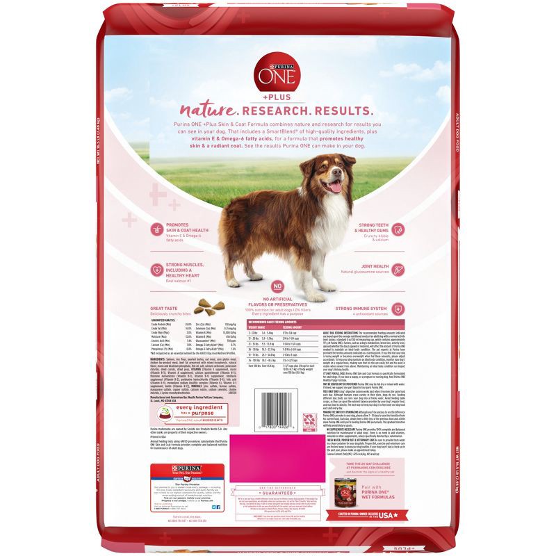 slide 2 of 10, Purina ONE Plus Seafood, Fish and Salmon Flavor Skin and Coat Dry Dog Food - 16.5lb, 16.5 lb