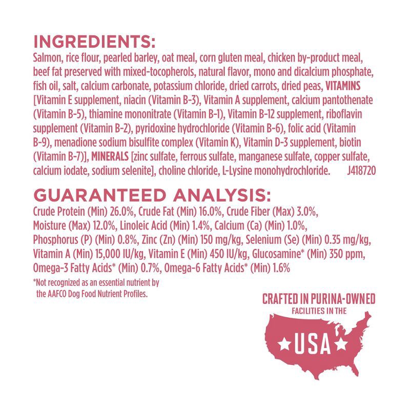 slide 6 of 10, Purina ONE Plus Seafood, Fish and Salmon Flavor Skin and Coat Dry Dog Food - 16.5lb, 16.5 lb