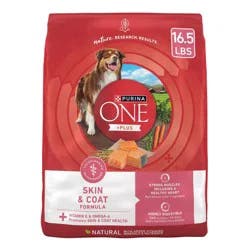 Purina ONE Plus Seafood, Fish and Salmon Flavor Skin and Coat Dry Dog Food - 16.5lb