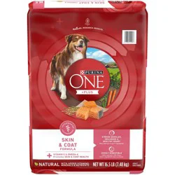 Purina ONE Plus Seafood, Fish and Salmon Flavor Skin and Coat Dry Dog Food - 16.5lb