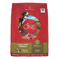 Purina ONE SmartBlend Natural Dry Dog Food with Rice and Lamb - 16.5lbs